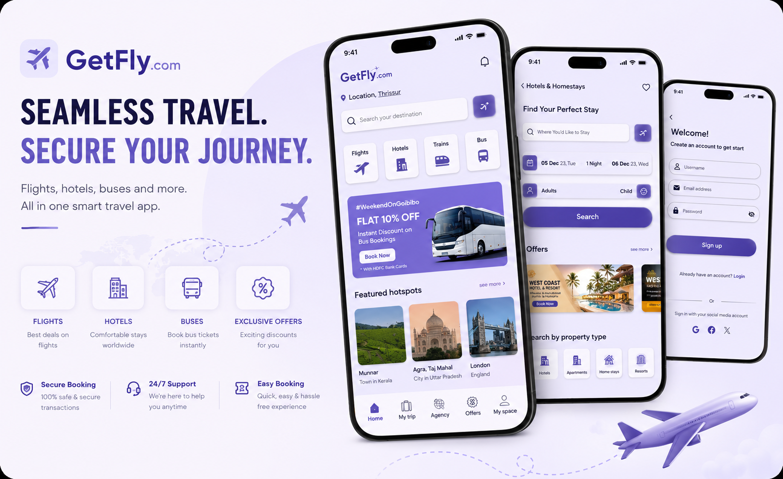 Travel Booking App UI